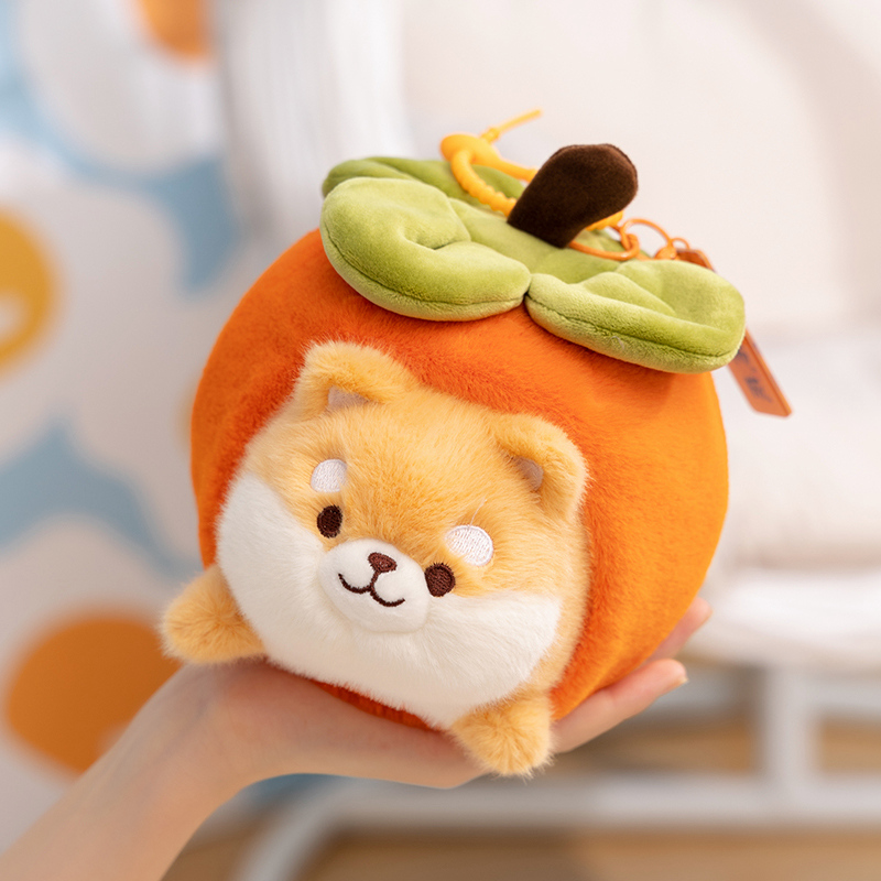 柿子卡皮巴拉玩偶苹果水豚柴犬小猪公仔毛绒玩具挂件儿童生日礼物
