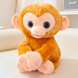 跨境大眼睛猿猴公仔毛绒玩具丑萌小猴子玩偶布娃娃抱枕男生日礼物