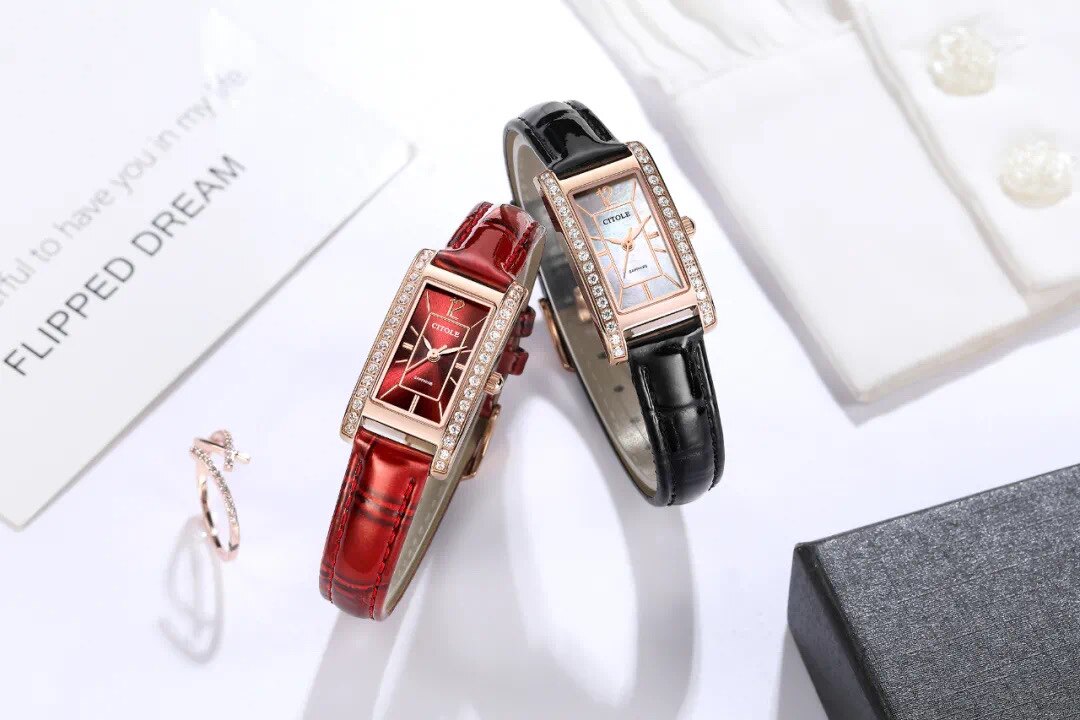 CITOLE西腾轻奢精致女神石英小长方女表5248