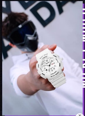 迪士尼青少年运动休闲双日历石英潜水表G12100