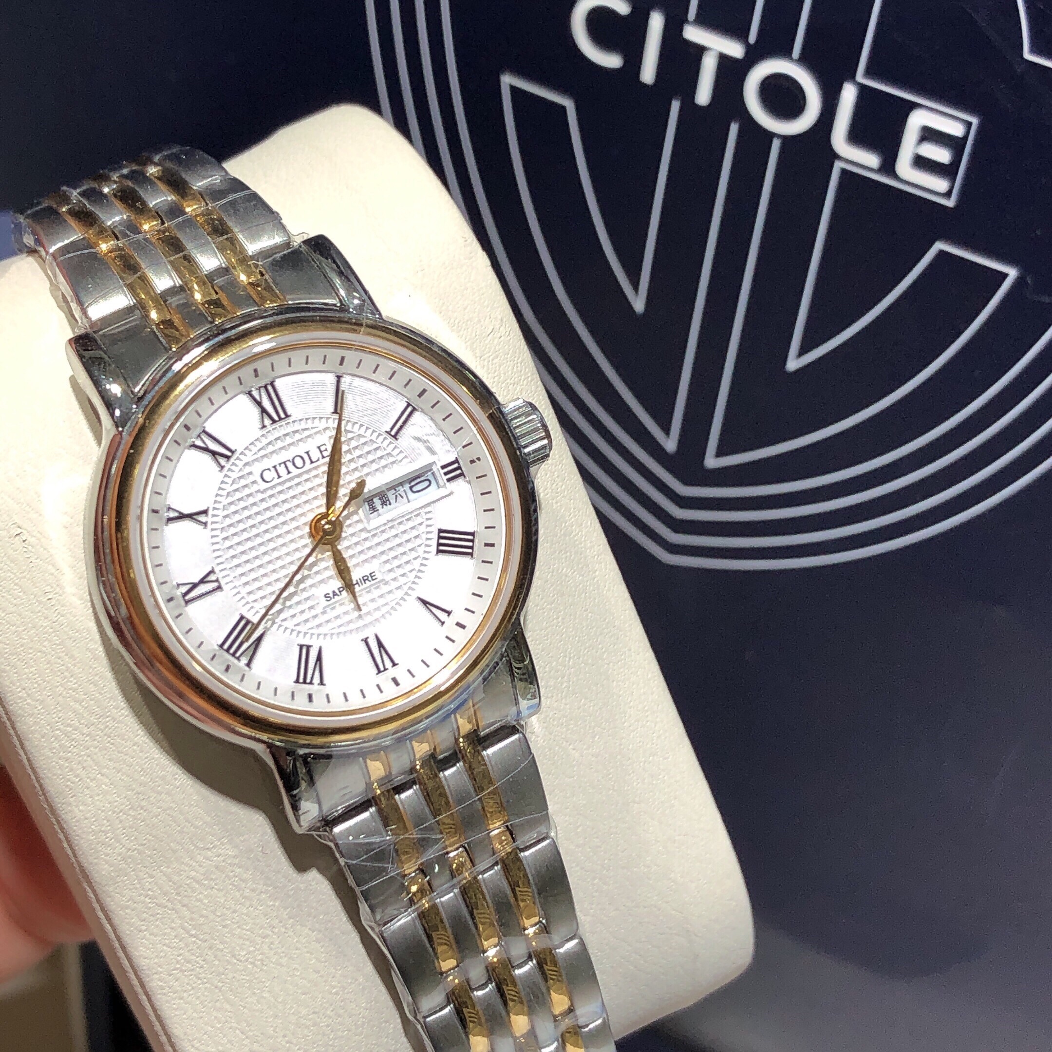 【清仓孤品捡漏】西腾经典罗马表盘双日历女士石英防水腕表L5088