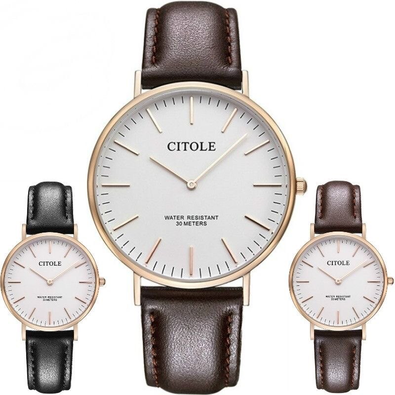 CITOLE西腾简约超薄奢华防水情侣石英对表10001