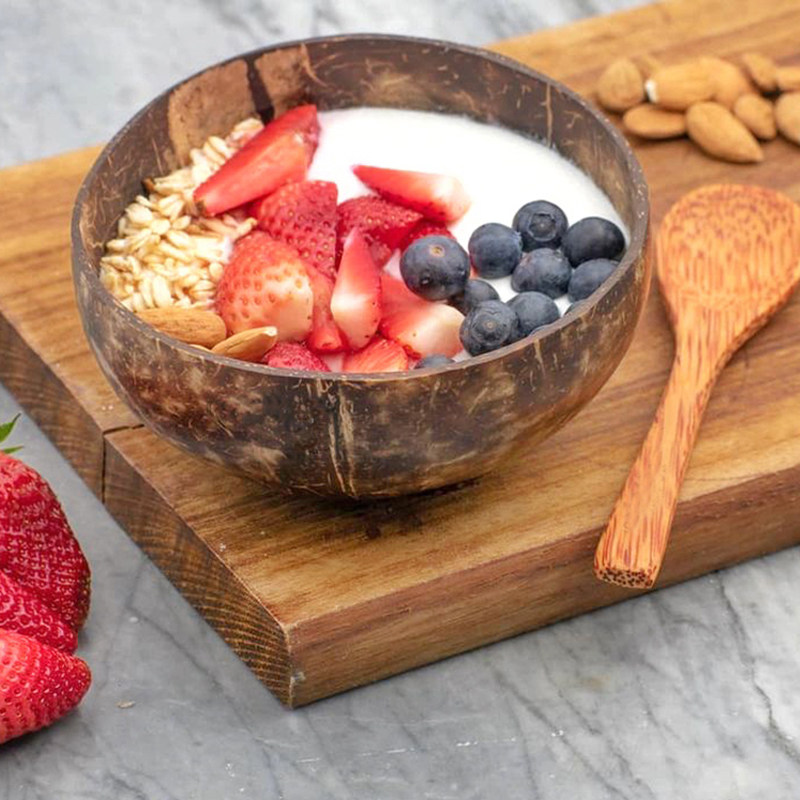 网红椰壳碗茶几放钥匙碗玄关天然椰子壳碗的摆件门口收纳盘装饰碗