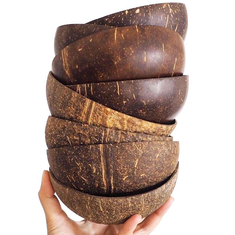 天然碗椰子壳容器水果沙拉包邮