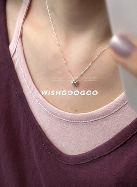WISHGOOGOO小巧海星项链女925纯银不规则五角星ins简约锁骨链