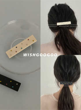 WISHGOOGOO彩色锆石刘海夹ins风