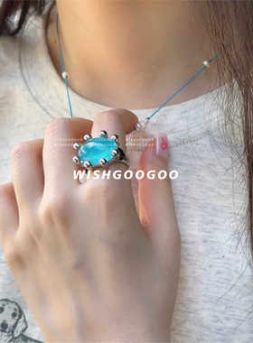 WISHGOOGOO树脂ins彩色糖果戒指