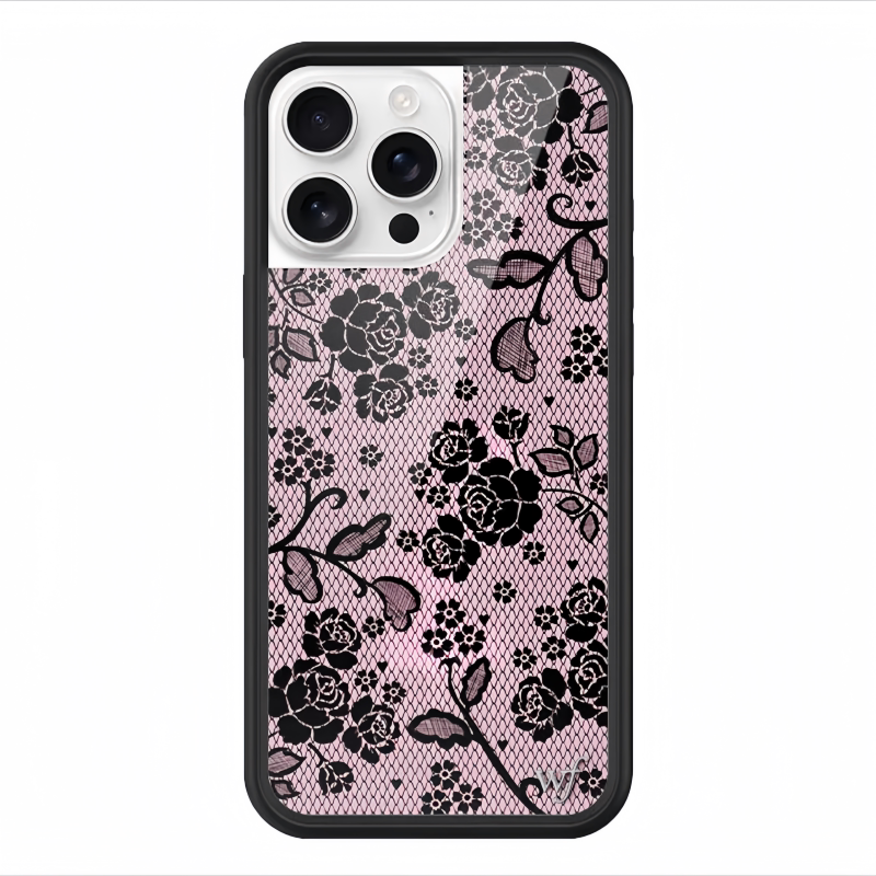 升级版WF手机壳联名蕾丝花语适用苹果17Promax手机壳iph