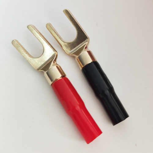 音响U型Y型纯铜接线柱音叉