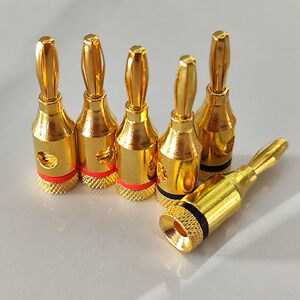 4MM镀金香蕉头接线头免焊接