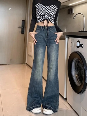 微喇裤长裤常规牛仔布料四季通用