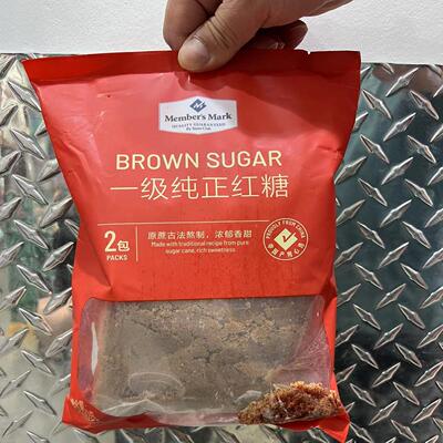 山姆代购 MM一级纯正红糖500g*2正宗原味甘蔗红糖粉调理泡水冲饮
