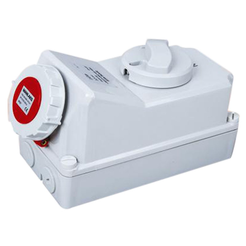 机械连锁 3芯4芯5芯  230/400V IP44/67 插座带开关 明装插座