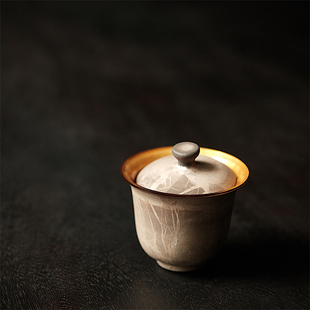 黄炼 系列全手工玻璃盖碗金属光泽主泡器 王沁 不亦室