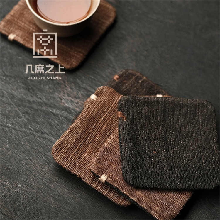 几席之上 单面双宫丝杯垫 茶席手工布艺茶垫复古风杯托壶隔热垫,餐饮具,杯垫,淘宝优惠券,粉丝福利购,淘宝优惠卷