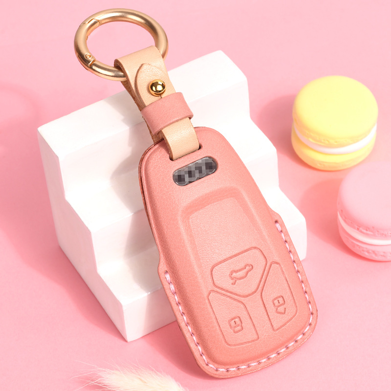 适用于奥迪A4L钥匙套新款A8 A6L A5 Q5汽车汽车钥匙保护包壳扣女