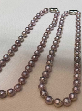 【大美唤推荐】巴洛克紫珠项链9-11mm DM2636