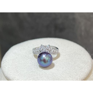 【大美唤推荐】925银11-12mm紫珠温斯顿双排戒指DM2618