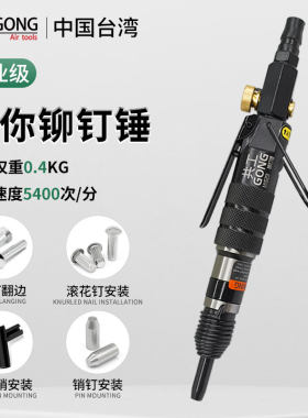 共工气动迷你铆钉枪标牌铭牌安装空心实心铆开口销滚花钉直式气锤