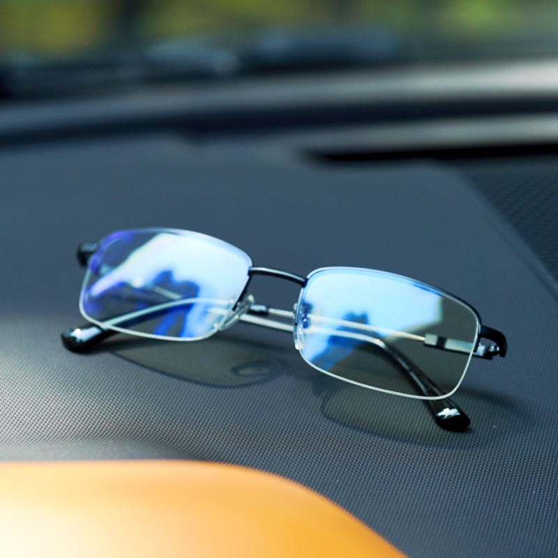 百搭男士超轻半框眼镜架高清防蓝光抗蓝光老花镜大脸近视眼镜框架