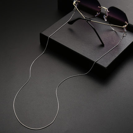 简约单色眼镜链男女复古个性口罩链 嘻哈风格INS挂脖墨镜链眼镜绳