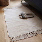 轻奢客厅编织脚垫家用卧室飘窗床边房间地毯 侘寂风地垫 后弄 日式