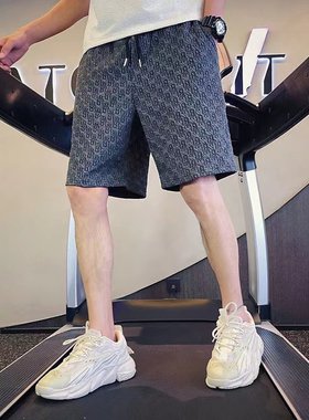 夏季薄款条纹百搭运动中裤