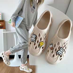 椰子洞洞鞋情侣款2026新款夏季外穿潮流包踩屎感沙滩拖鞋