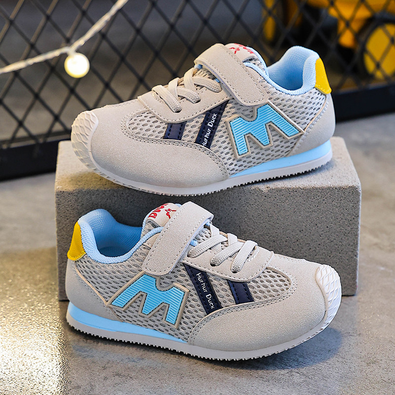 儿童阿甘鞋2026年春季新款女童网布透气炸街德训鞋韩版男童运动鞋