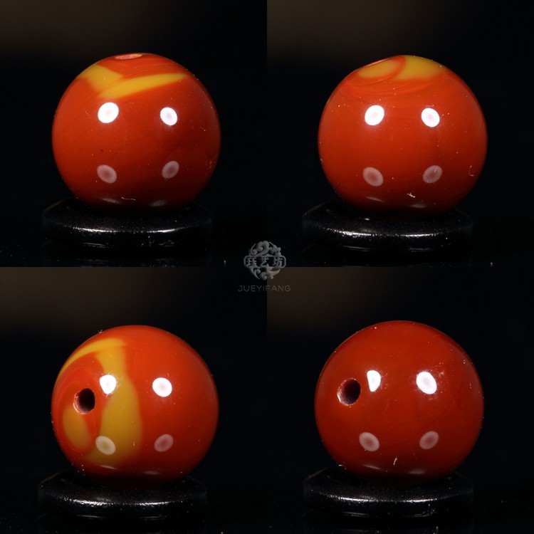 珏艺坊宣化战国红玛瑙精品圆珠单珠散珠配饰配珠配件 11mm