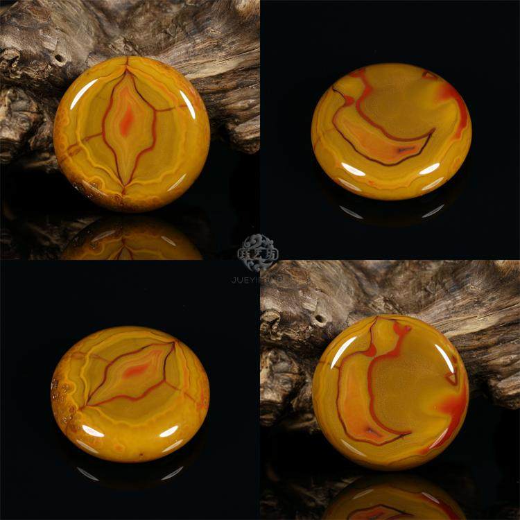 珏艺坊宣化战国红玛瑙精品圆牌吊坠项坠毛衣坠 DZYP35