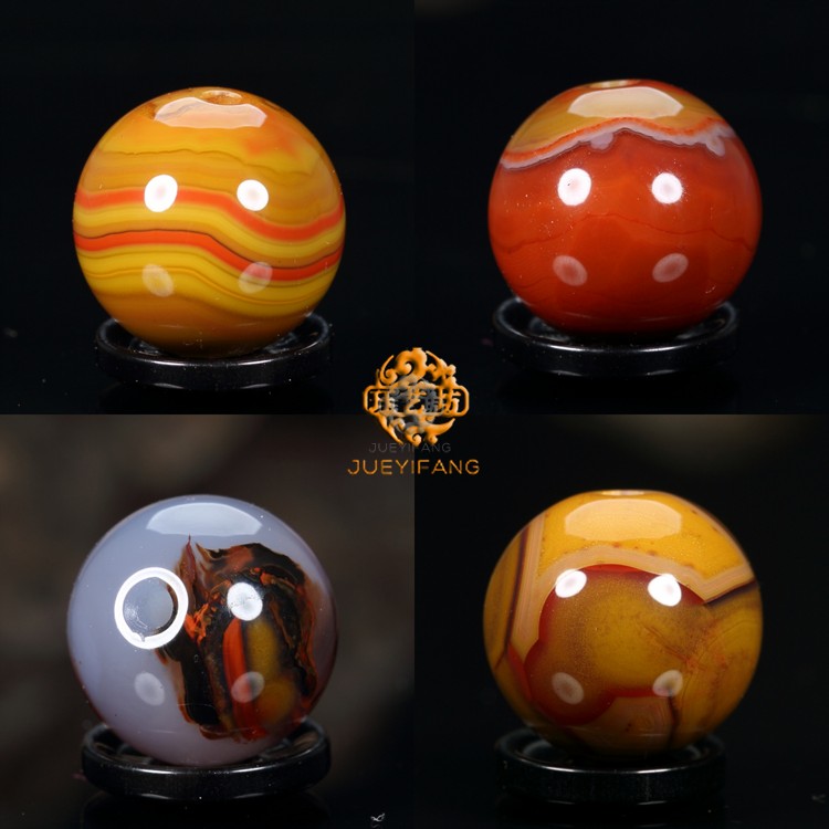 珏艺坊宣化战国红玛瑙精品圆珠珠子散珠单珠顶珠配珠14mm-A