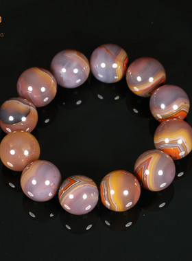 珏艺坊战国红玛瑙收藏级同料稀有紫罗兰红黄缟圆珠手串SCYZ2001