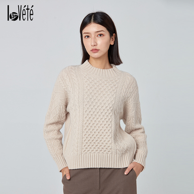 Lovete冬季新品粗针套头毛衫