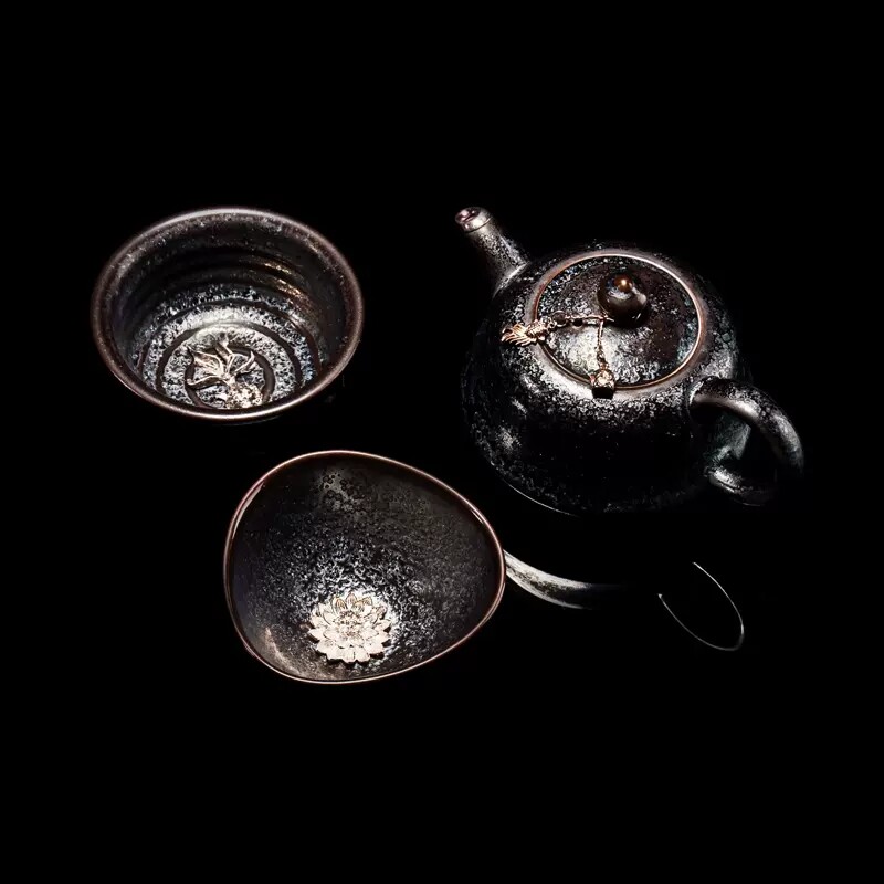 天目瓷茶具套装甲盏窑