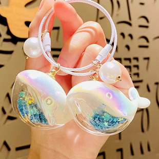 创意卡通可爱萌宠小鲸鱼公仔汽车钥匙扣学生书包挂件情侣朋友礼品