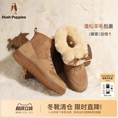 靴高帮棉鞋 休闲雪地靴保暖户外工装 新款 暇步士加绒加厚短靴女冬季