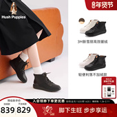 时尚 暇步士加绒短靴25秋冬新品 高帮女鞋 轻便牛皮靴厚底增高休闲靴