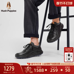 【商场同款】暇步士真皮休闲皮鞋黑武士男鞋春秋新款运动健步鞋男