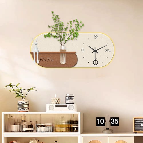 奶油风水培绿植砂岩餐厅装饰画