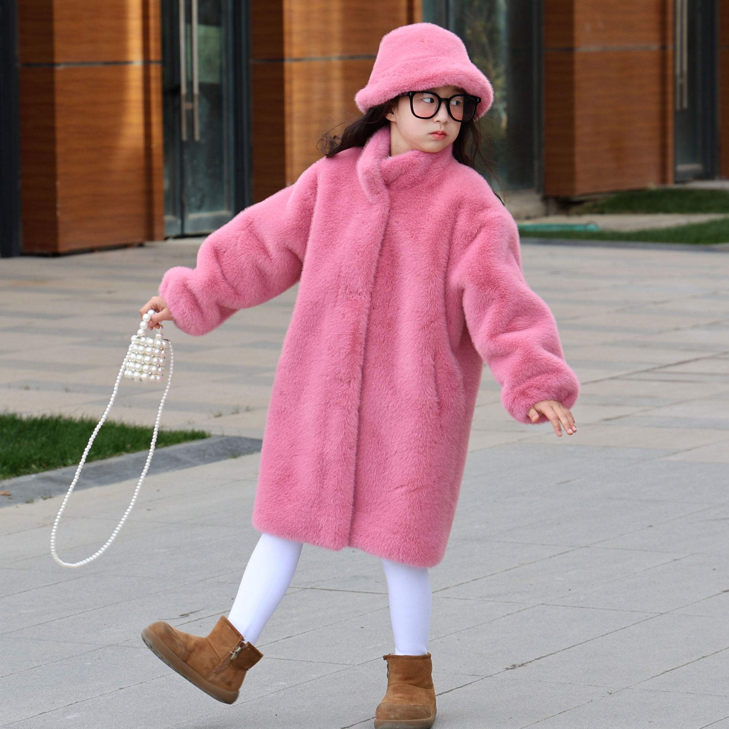 女童毛毛外套环保仿水貂毛皮毛一体冬季女宝棉袄中长款大衣送帽子,童装/婴儿装/亲子装,皮草/仿皮草,淘宝优惠券,粉丝福利购,淘宝优惠卷