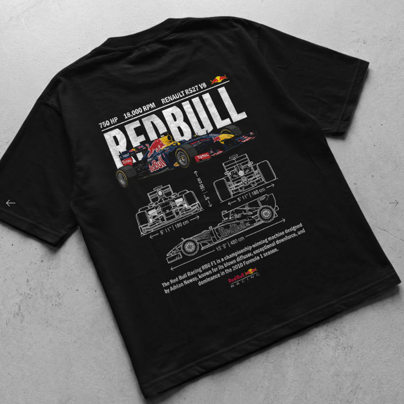 2025F1方程式车队维斯塔潘红牛车队赛车服短袖纯棉夏t恤衫男半袖