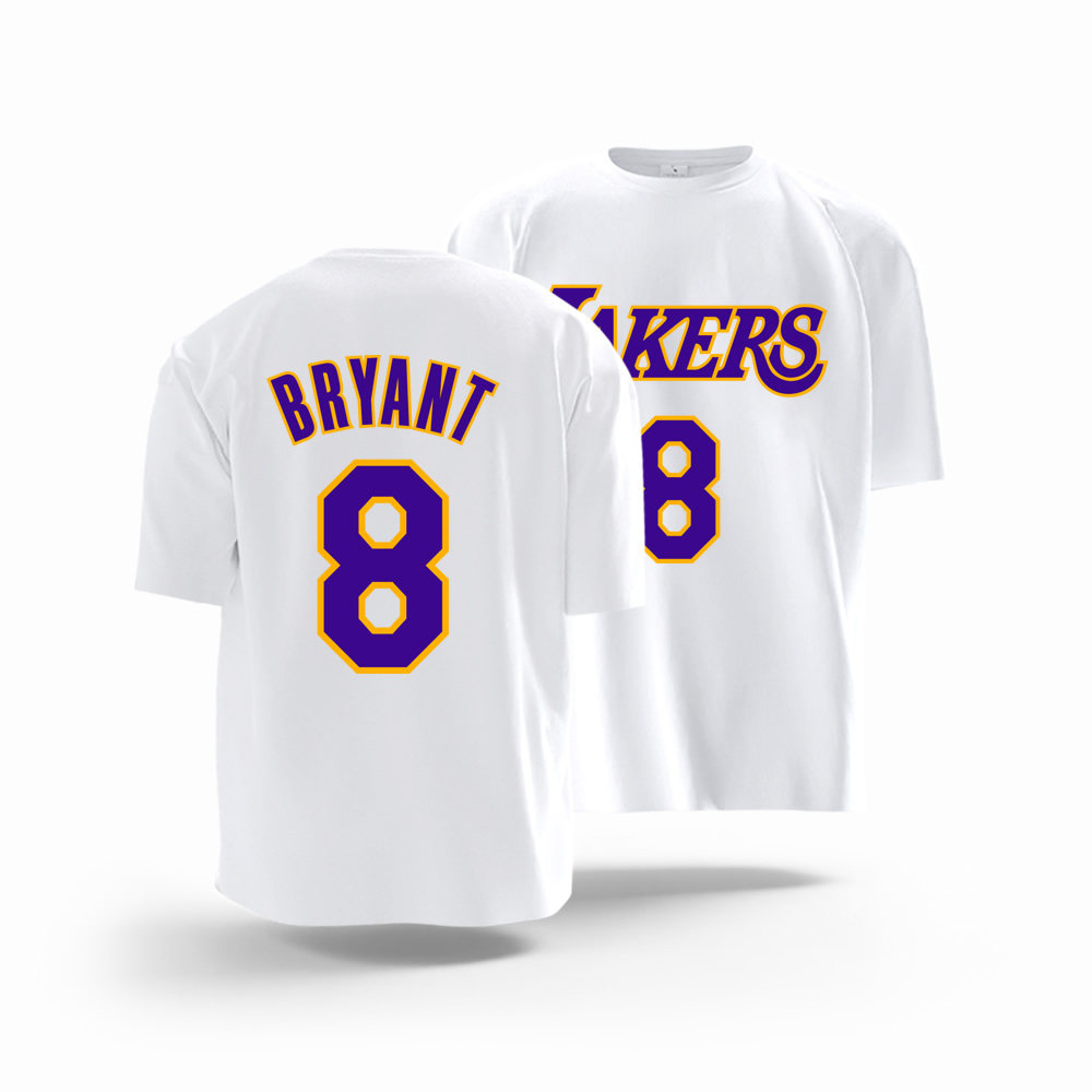 湖人队科比8号24号美式篮球衣服 短袖T恤衫半袖青少年儿童男女潮