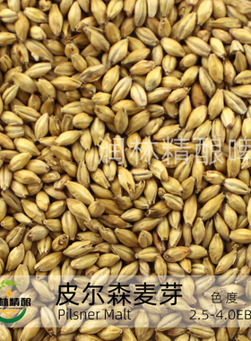 皮尔森麦芽大麦芽自酿精酿啤酒原料 烘焙增香熟麦芽Pilsner malt