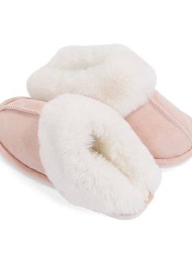 棉拖鞋冬季棉鞋麂皮毛绒毛毛鞋一体家居家保暖室内外穿防滑冬天女