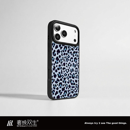 LIL静谧冰域适用苹果华为小米手机壳iPhone17promax新款16玻璃15ins超薄14文艺复古豹纹磨砂少女电镀防摔