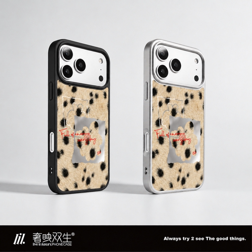 LIL原创大麦町镜面豹纹适用苹果华为小米手机壳iPhone18promax新款17ins超薄16文艺复古电镀亮面防摔情侣
