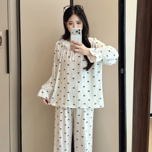小清新睡衣女春秋季2026新款韩版宽松学生少女长袖家居服睡衣套装