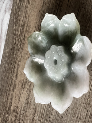 保真莲花坠子莲花花盘型配件用21359缅甸玉天然A货翡翠玉实拍图