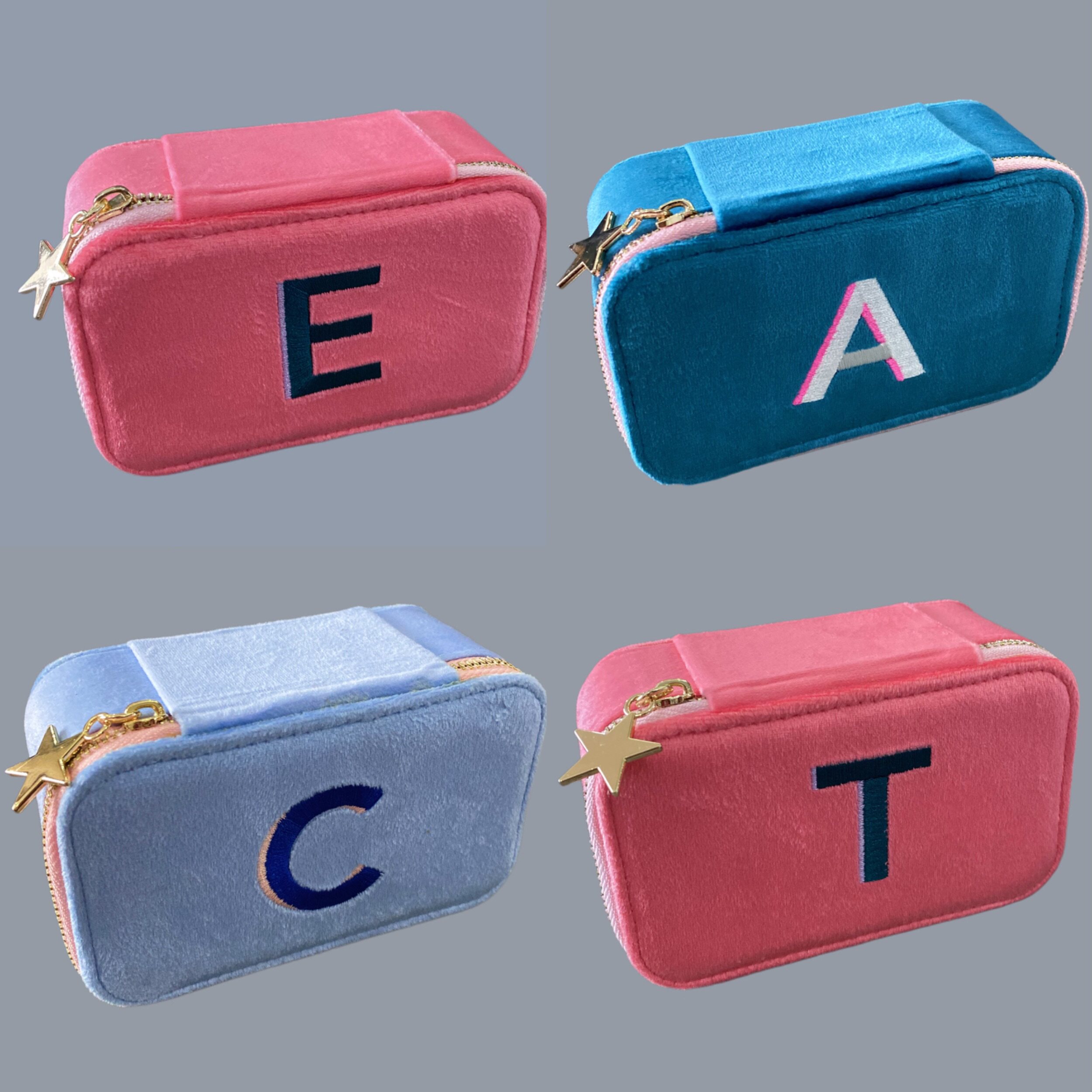 刺绣字母丝绒首饰收纳盒外贸欧美风多色外出携带便捷可爱戒指盒In,饰品/流行首饰/时尚饰品新,首饰箱,淘宝优惠券,粉丝福利购,淘宝优惠卷